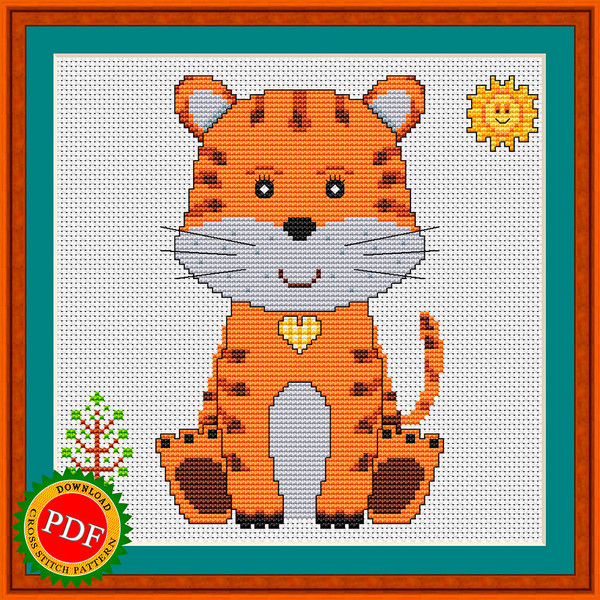 Tiger Cross Stitch Pattern