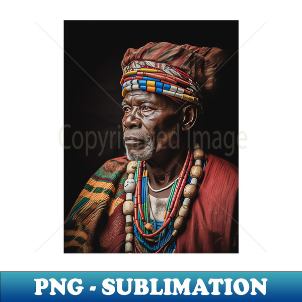 TH-25123_Noble African Chief Portrait Photograph - Stunning Tribal Wall Art Print for Cultural Home Decor and Gift Ideas 4038.jpg