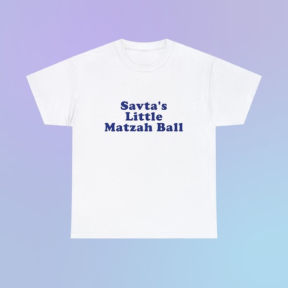 Savta Little Matzah Ball Unisex Heavy Cotton Tee Jewish Family Funny Cute Hanukkah Hebrew Gift Meatball New York City Little Italy Shirt.jpg