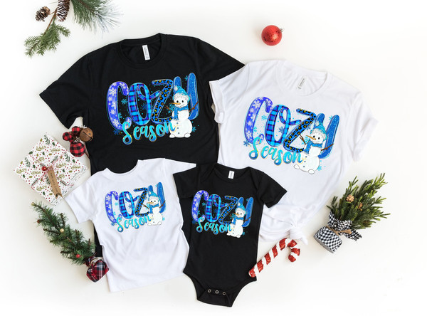 Cozy Season Shirt, Snowmen Sweatshirt, Christmas Matching Shirt, Cozy Season Matching Shirts, Christmas Shirt, Christmas Cozy Season Shirt.jpg