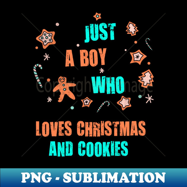 VF-12980_Just A Boy Who Loves Christmas And Cookies Shirt Funny Gingerbread Cookies Christmas Tshirt Cooking Team Holiday Gift Funny Christmas Party Tee 5112.jp
