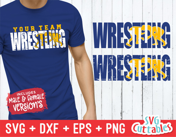 Wrestling svg - Wrestling Distressed - svg - dxf - eps - png - Wrestling cut file - Silhouette - Cricut - Digital File.jpg