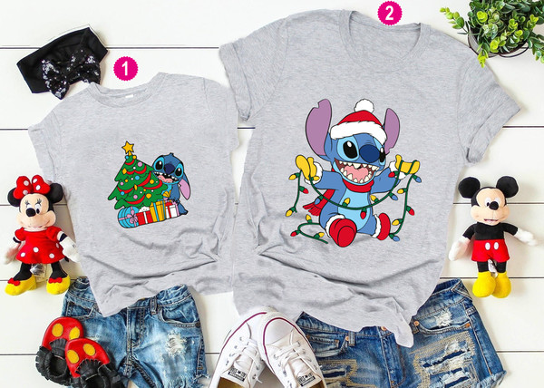 Disney Stitch Christmas Shirt, Christmas Tee, Disney Lilo Stitch Shirt, Disney Vacation Shirt, Disneyland Trip Shirt, Santa Stitch, Xmas Tee.jpg