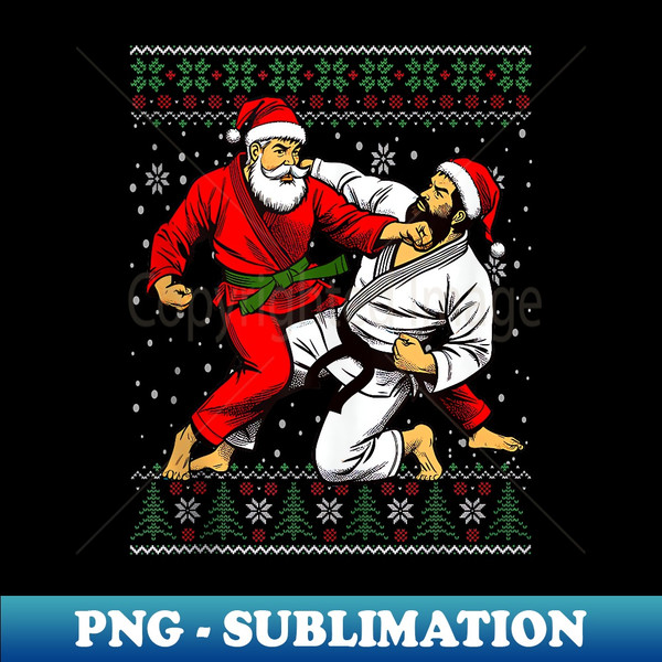 QU-8814_Christmas Santa Judo Martial Arts Ugly Christmas er  0472.jpg