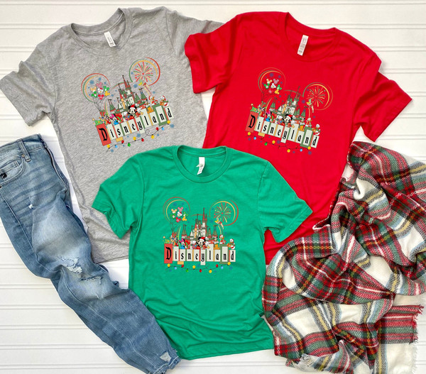 Disneyland Christmas Shirt, Matching Family Disney Shirts, Disney Castle Shirt, Christmas Vacation Shirt, Christmas Couple Shirts.jpg