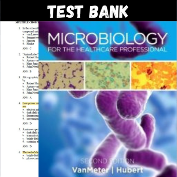 Latest 2023 Microbiology for the Healthcare Professional 2nd Edition VanMeter Test bank  All Chapters (1).PNG