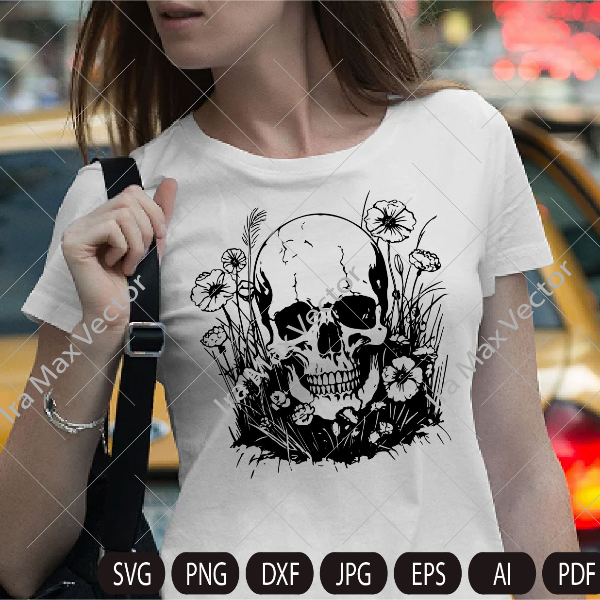 skull in grass tshirt.jpg