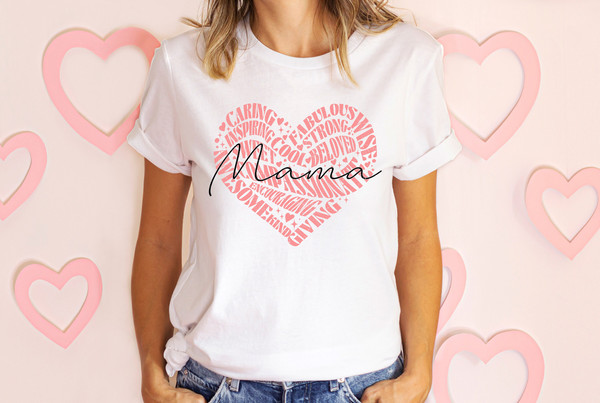 Mama Heart Shirt, Gift for Mom, Funny Mom Shirt, Mom Life Shirt, Mama Shirt, Cute Mom Gift, Funny Mom Gift, Gift For Her, Strong Cool Caring.jpg