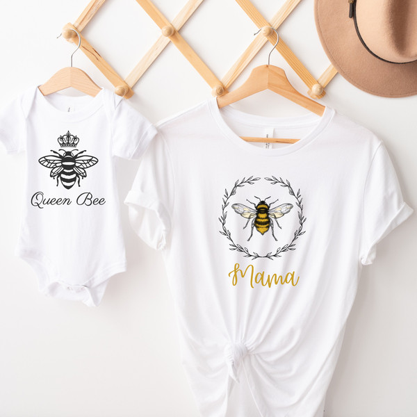 Queen Bee Shirt, Bee Day Shirt, Bee 1st Birthday Shirt, Matching Family Birthday Shirts, Mommy and Me, First Birthday Girl.jpg