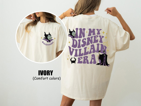 Two sided Disney Villains Shirt, In My Disney Villain Era Shirt, Disney Witch shirt, Maleficent Ursula Evil Queen Cruella, Disneyworld Shirt.jpg
