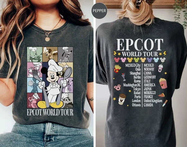 Epcot World Tour Comfort Colors Shirt, Mickey and Friends Shirt, Drink Around the World Shirt, Epcot World Showcase Shirt, Epcot Trip Shirt.jpg