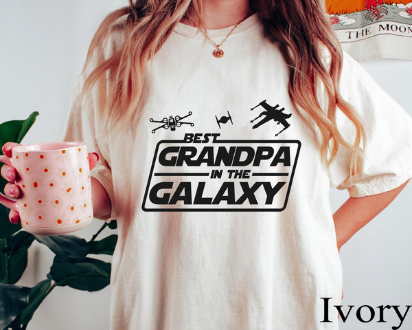 Vintage Starfighter Best Grandpa In The Galaxy Comfort Colors Shirt, Disney Star Wars Grandfather T-shirt, Father's Day Gift, Galaxy's Edge.jpg