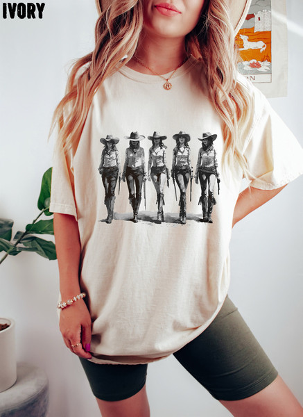 Western Cowgirls Oversized Shirt, Vintage Tshirt, Cowgirl Shirt, Rodeo Cowgirl Tee, Rodeo Shirt, Country shirt, Comfort Colors Oversized Tee.jpg