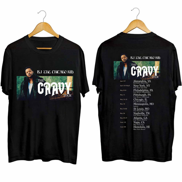 BJ The Chicago Kid - The Gravy Tour 2024 Shirt, BJ The Chicago Kid Fan Shirt, BJ The Chicago Kid 2024 Concert Shirt, The Gravy 2024 Concert.jpg