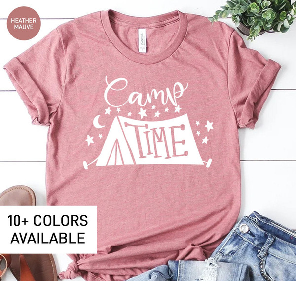 Cute Camping Shirt for Women, Funny Birthday Gift for Camper, Cute Camp Lover Shirt, Travel T-Shirt for Women, Cute T Shirt for Traveler.jpg