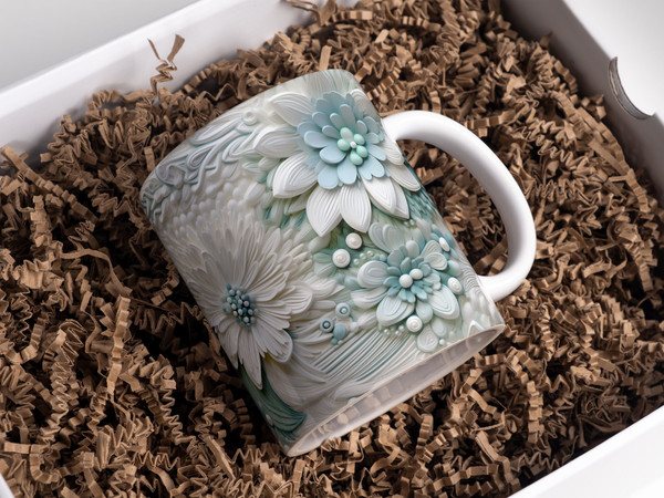 3D Floral Mug Wrap Sublimation, Mug Template For Sublimation, 11oz and 15oz 3D Mug PNG, 3D Mug Wrap Wedding Designs, Mug Sublimation Designs.jpg