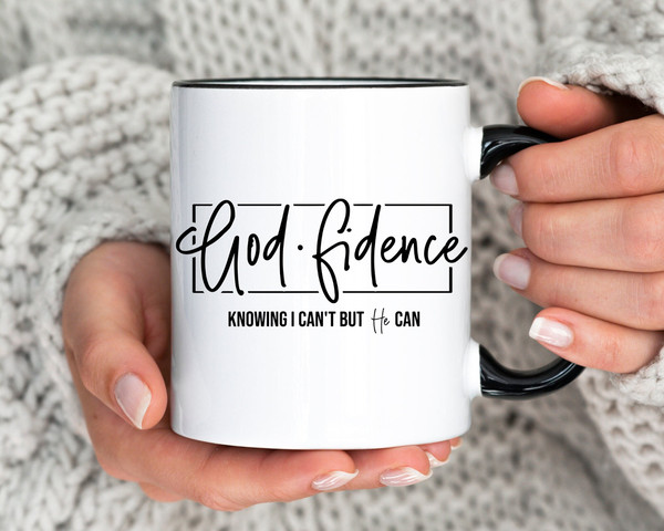 God fidence Knowing I Can't But He Can Mug, Christian Gifts for Christian Women Coffee Mug, Scripture,Inspirational Mug,Christian Coffee Cup.jpg