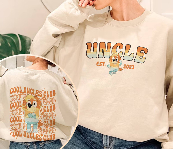 2 sides Bluey Cool Uncles club Shirt  Bluey Uncle Shirt, Bluey Rad Uncle Shirt, Cool Uncle Club Shirt, Uncle Bluey Shirt Bluey Family Shirt.jpg