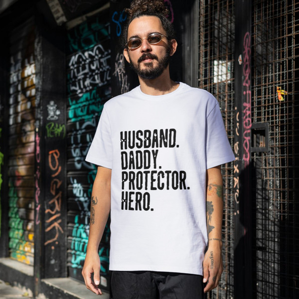 Husband Daddy Protector Hero Shirt, Dad Life Sweatshirt, Trend Dad Hoodie,Daddy Shirt,Father's Day Shirt, Cool Dad shirt, Fathers Day Gifts.jpg