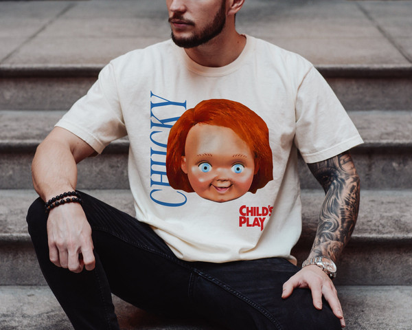 Vintage Chucky Childs Play T-Shirt, Heavyweight Unisex Chucky Doll Good Guys Horror Movie Shirt, Comfort Colors 1717 Garment-Dyed T-shirt.jpg