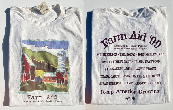 Farm Aid '99 T-shirt 1999 Neil Young Willie Nelson Farm Aid Album Music Graphic shirt, Anniversary Gift.jpg