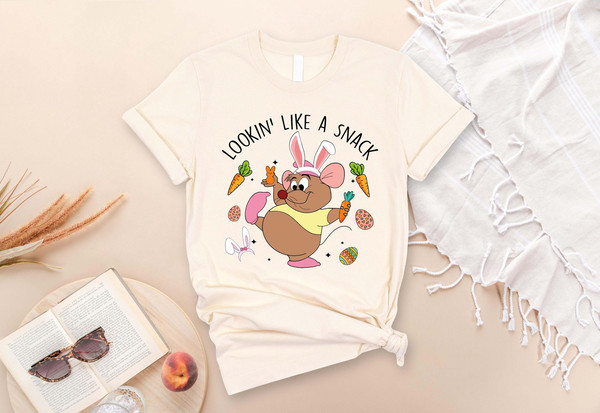 Easter Gus Gus Lookin Like A Snack Shirt, Cinderella Mouse Bunny Shirt, Disney Bunny Shirt, Disney Gus Gus Shirt, Disney Easter Shirt.jpg