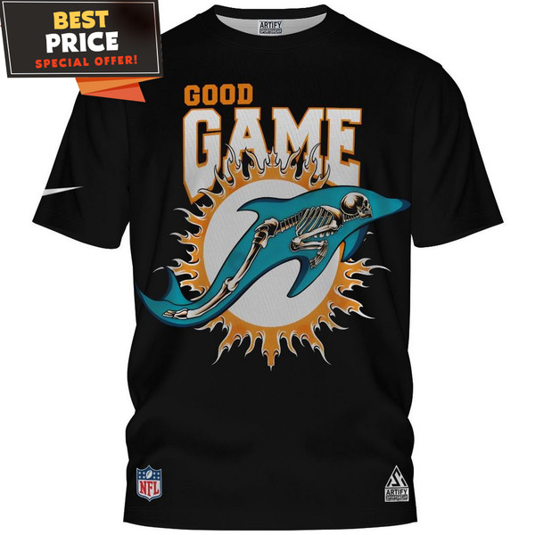 Miami Dolphins Good Game Dolphins Skull T-Shirt, Dolphins Football Gifts - Best Personalized Gift & Unique Gifts Idea.jpg