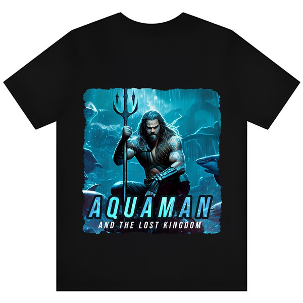 Aquaman And The Lost Kingdom Retro Action Pose T-shirt - SpringTeeShop Vibrant Fashion that Speaks Volumes.jpg