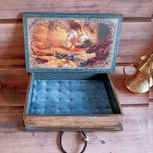 Vintage Book box, Cinderella's box, Tarot books, Tarot card box, Jewelry box (7).jpg
