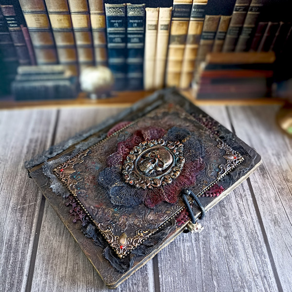 Daily Diary, Gothic notebook, Daily planner, Book of spells, Book of shadow, Gothic hollow brook,Witchcraft decor,Dark art,Grimoire journal (1).jpg
