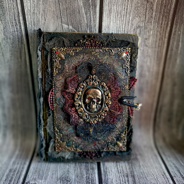 Daily Diary, Gothic notebook, Daily planner, Book of spells, Book of shadow, Gothic hollow brook,Witchcraft decor,Dark art,Grimoire journal (10).jpg