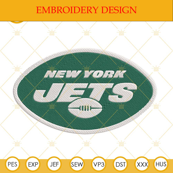New York Jets Logo Embroidery Files, NFL Football Team Machine Embroidery Designs.jpg