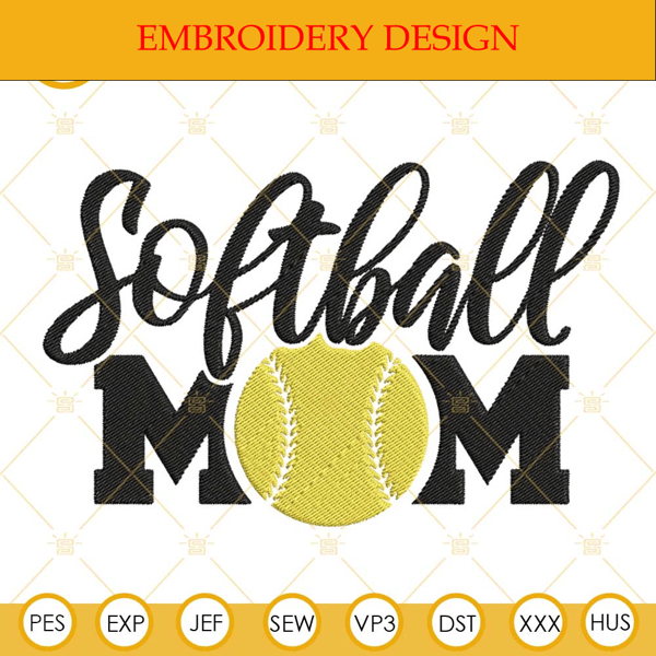 Softball Mom Embroidery Design, Softball Mother's Day Embroidery Files.jpg