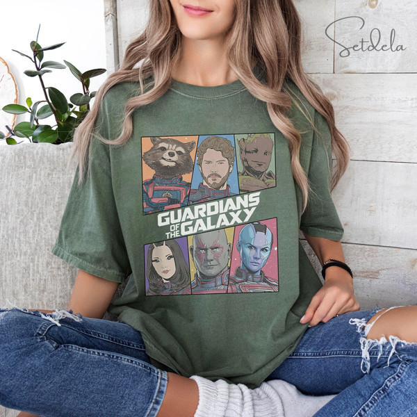 Retro Marvel Guardians of the Galaxy 3 Comfort Colors Shirt, Marvel Avengers Sweatshirt, Super Hero Shirt, Rocket, Starlord Shirts.jpg