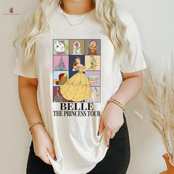 Vintage Belle Tale as Old as Time Shirt, The Princess Tour shirt, Retro Beauty and the Beast Shirt, Disneyworld Princess Shirt, Belle Beauty.jpg