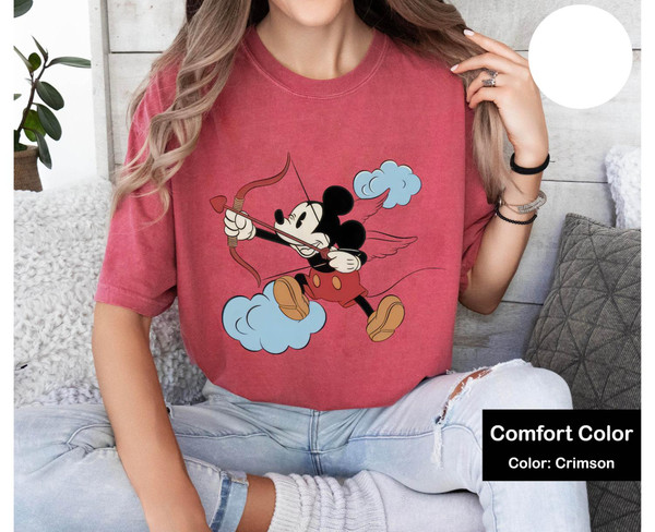 Cupid Mickey Valentine's Day Hearts Shirt, Mickey Mouse Shirt, Cute Little Boys Girls Shirt,Disney Valentine Shirt, Girl's Disney Gift Shirt.jpg