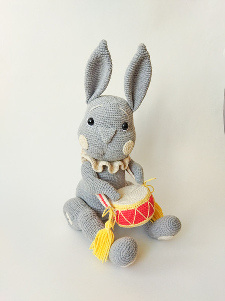 rabbit with drum Crochet pattern pdf