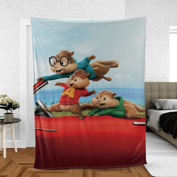 Alvin and the Chipmunks The Road Chip Comedy films Lover Sherpa Fleece Quilt Blanket BL1711 - Wisdom Teez.jpg