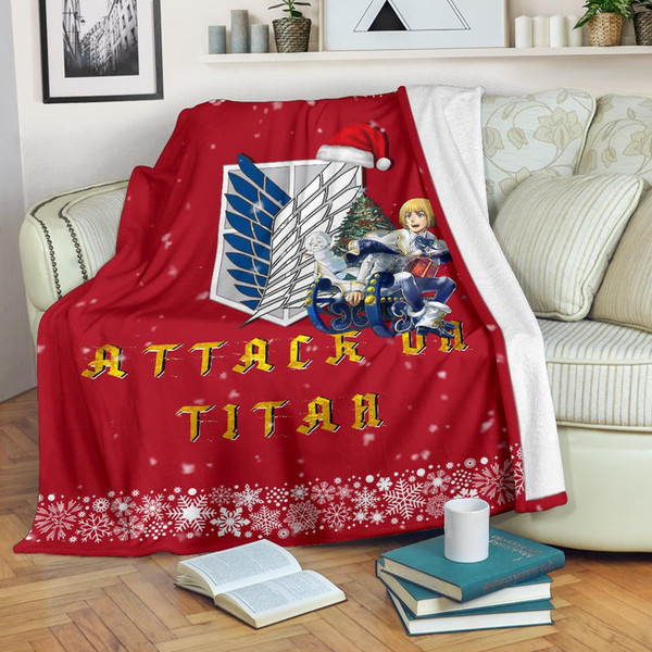 Attack On Titan Anime Sherpa Fleece Quilt Blanket BL2988 - Wisdom Teez.jpg
