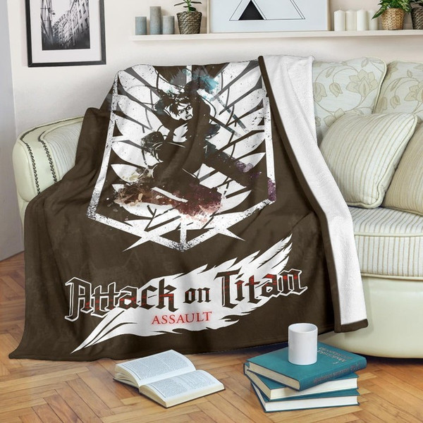 Attack On Titan Anime Sherpa Fleece Quilt Blanket BL3005 - Wisdom Teez.jpg