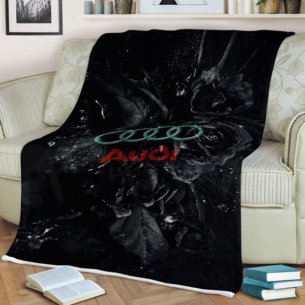 Audi Logo Sherpa Fleece Quilt Blanket BL2428 - Wisdom Teez.jpg