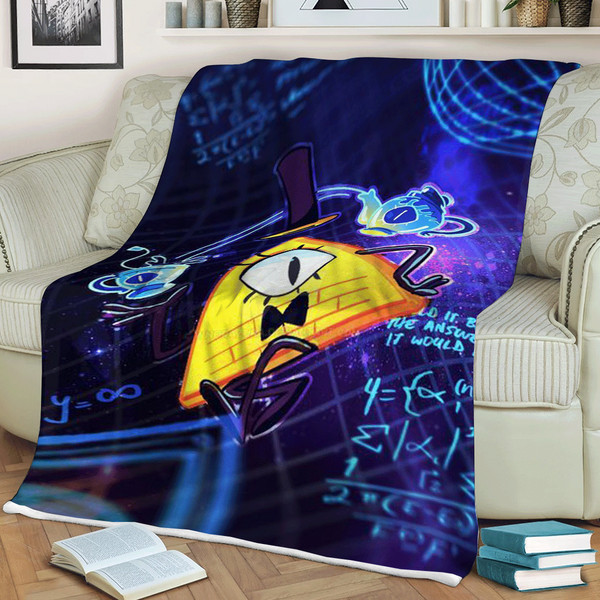 Bill Cipher Gravity Falls The Love God Disney Cartoon Sherpa Fleece Quilt Blanket BL2467 - Wisdom Teez.jpg