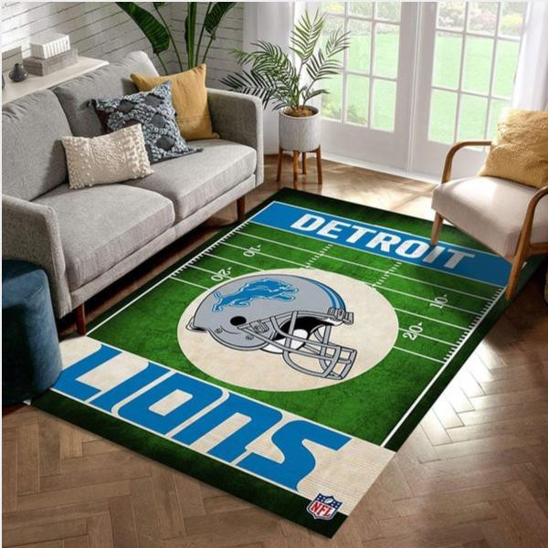 Detroit Lions End Zone Nfl Area Rug Living Room Rug US Gift Decor.jpg