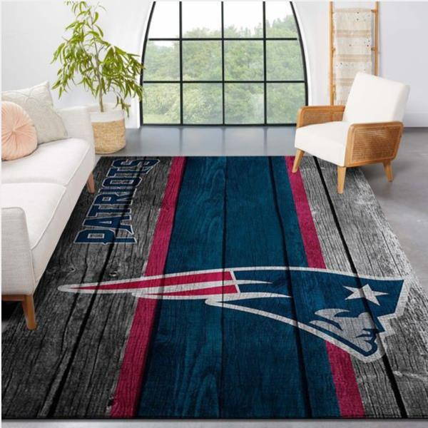 New England Patriots Nfl Team Logo Wooden Style Style Nice Gift Home Decor Rectangle Area Rug.jpg
