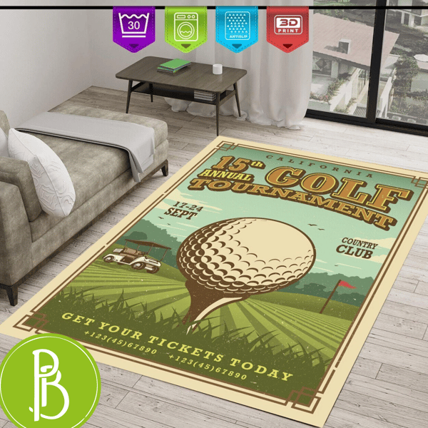 Golf Ball Pattern Rug Aesthetic Sports Decor For Your Bedroom - Print My Rugs.jpg