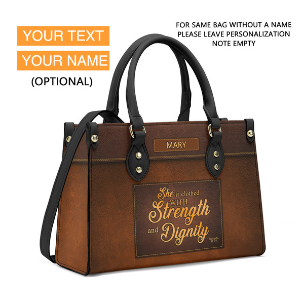 Personalized Leather Bag Custom Name Handbag Christian Bag Bible Verses Bag Gifts for Women Mom Christian Christmas Gift Black Vegan Leather-1.jpg