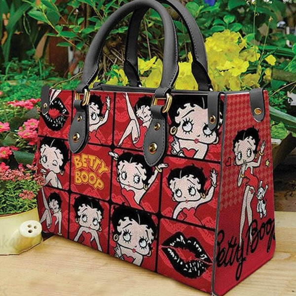 Betty Boop Handbag, Custom Betty Boop Leather Bag,Betty Boop Shoulder Bag, Crossbody Bag, Top Handle Bag,Vintage HandBag,Shoppingtravel Bag-1.jpg