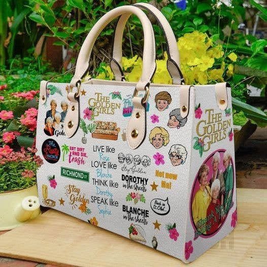 The Golden Girls Leather Handbag, TV ShowMovie HandbagWalletTravel Luggage Bag, Personalized Women Handbag, ShoppingTravel Handbag.jpg