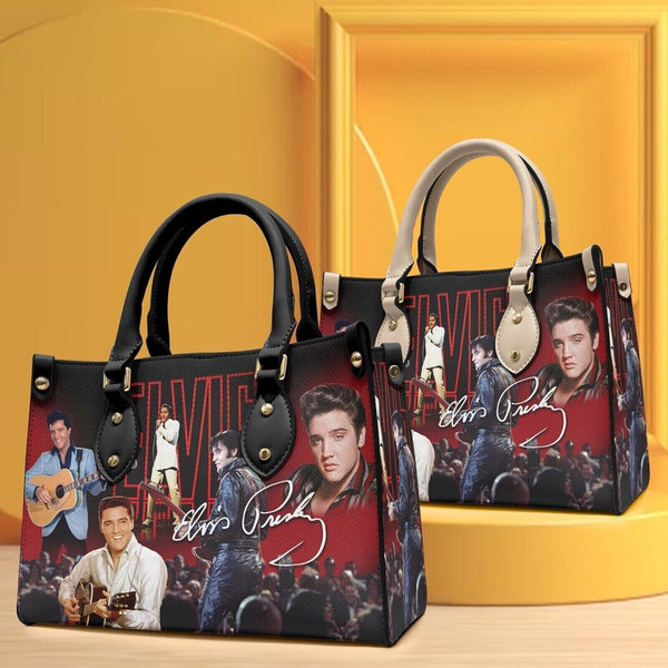 Elvis Presley Leather HandBag,Women Elvis Handbag, Elvis Bags Gift For Her,The King Of Rock Bag,Elvis Presley Fan Gift,Women Handbag-5.jpg