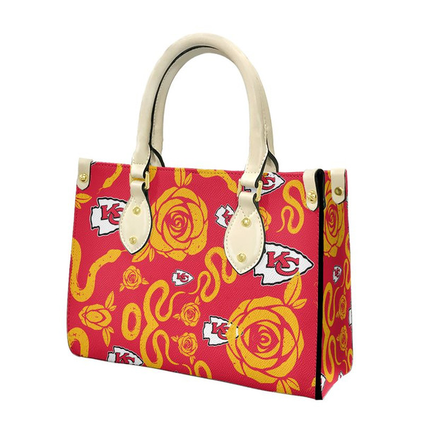 Kansas City Chiefs Rose And Flower Pattern Limited Edition Fashion Lady Handbag New041710 - ChiefsFam 3.jpg